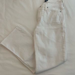 J Crew Factory Mid-Rise Flare Crop Jeans in Signature Stretch